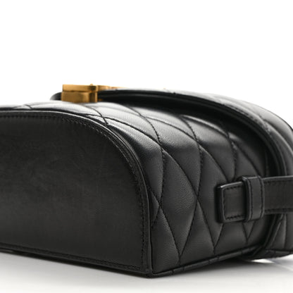 Saint Laurent Lambskin Quilted Camera Crossbody Flap Bag Black 7 of 9