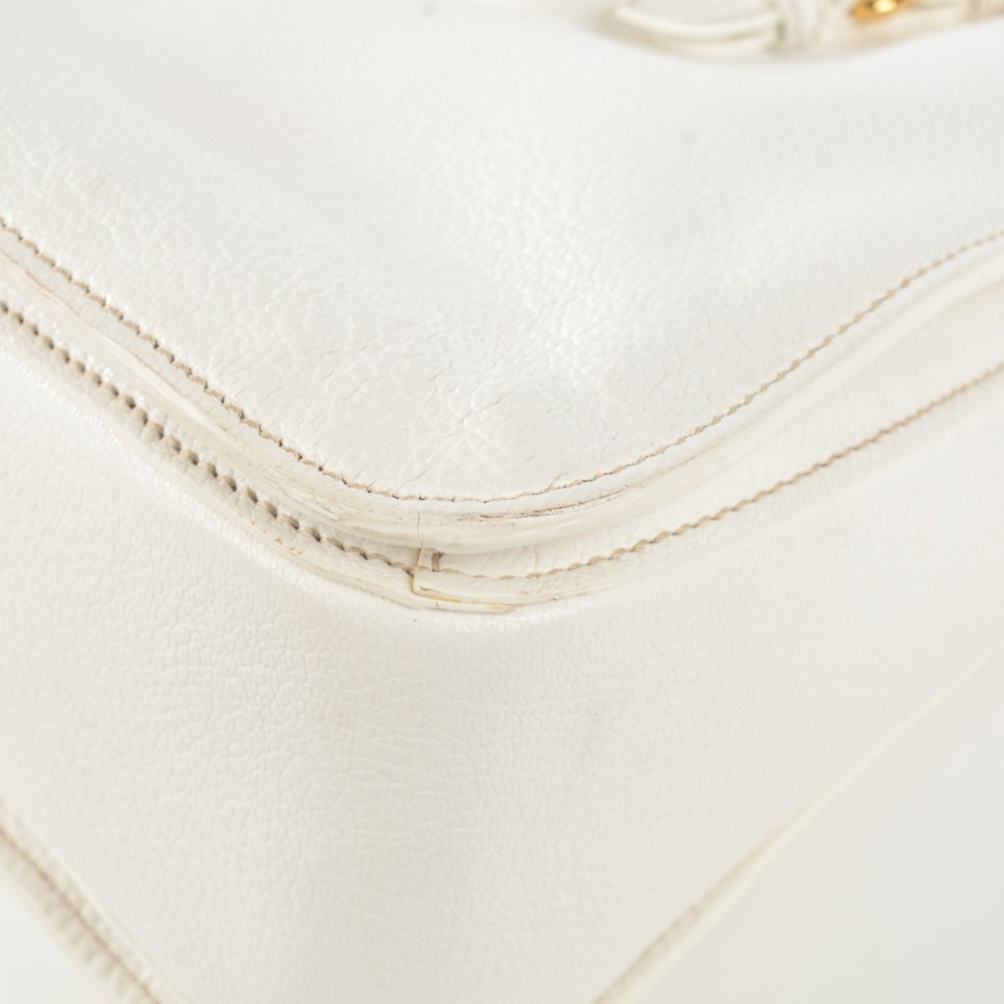 Goatskin Madras Top Handle Tote Bianco
