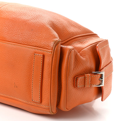 Prada Vitello Daino Side Pocket Tote Papaya 6 of 7