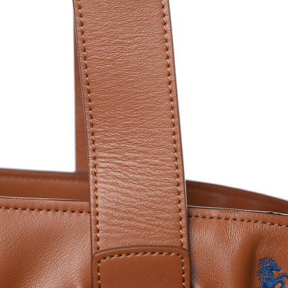 Chloe Smooth Calfskin Little Horses Embroidered Tao Zipped Tote Caramel 11 of 13