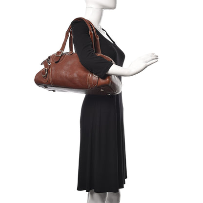Burberry Grained Calfskin Satchel Brown 2 of 9