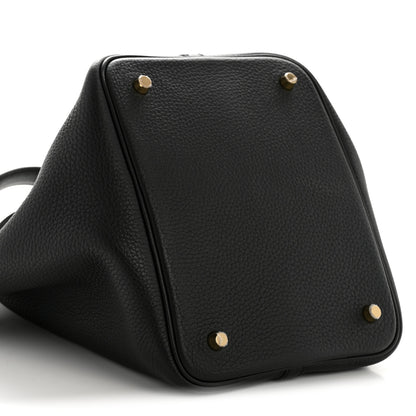 Hermes Taurillon Clemence Picotin Lock 22 MM Black 9 of 10
