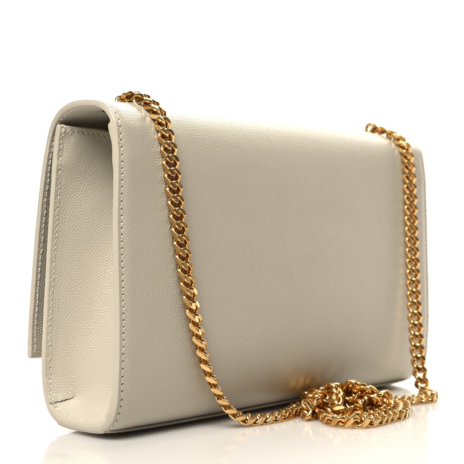 Saint Laurent Grain De Poudre Medium Monogram Kate Satchel Crema Soft 3 of 10
