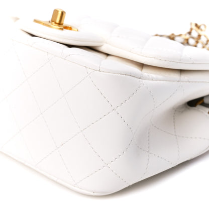Chanel Lambskin Quilted Mini Pearl Crush Flap White 12 of 13