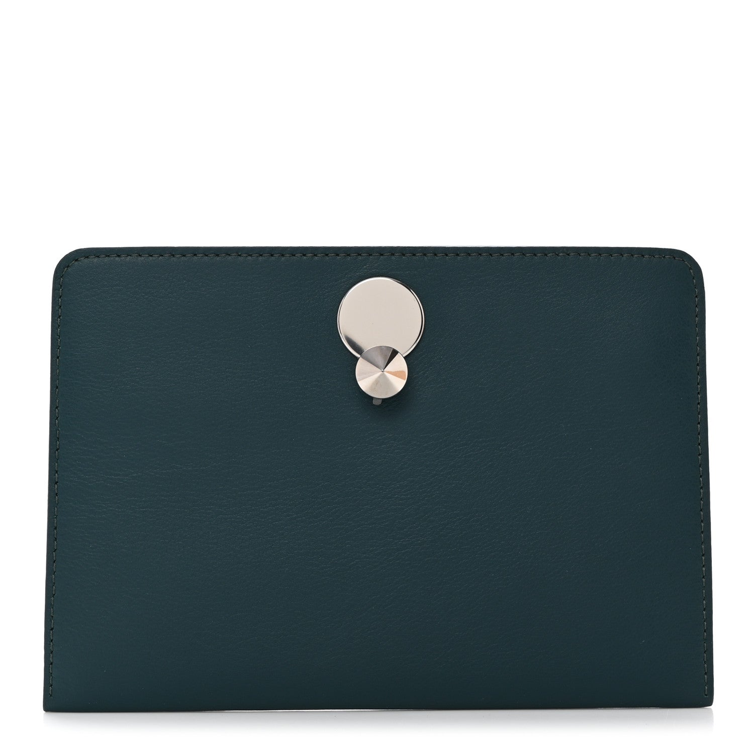 Fendi Vitello Baltico Shiny Nappa DotCom Pouch Pound 1 of 6