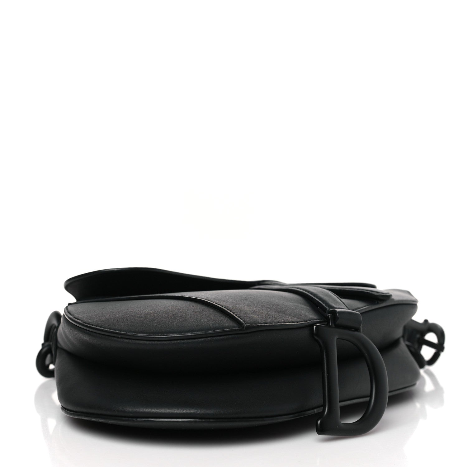 Christian Dior Ultra Matte Calfskin Saddle Bag With Strap Black 4 of 8