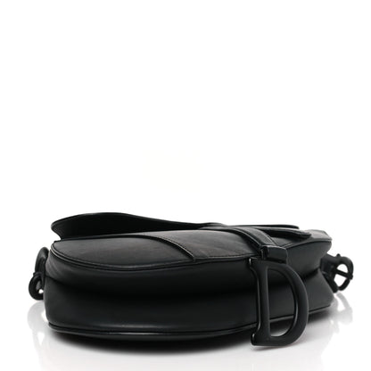 Christian Dior Ultra Matte Calfskin Saddle Bag With Strap Black 4 of 8