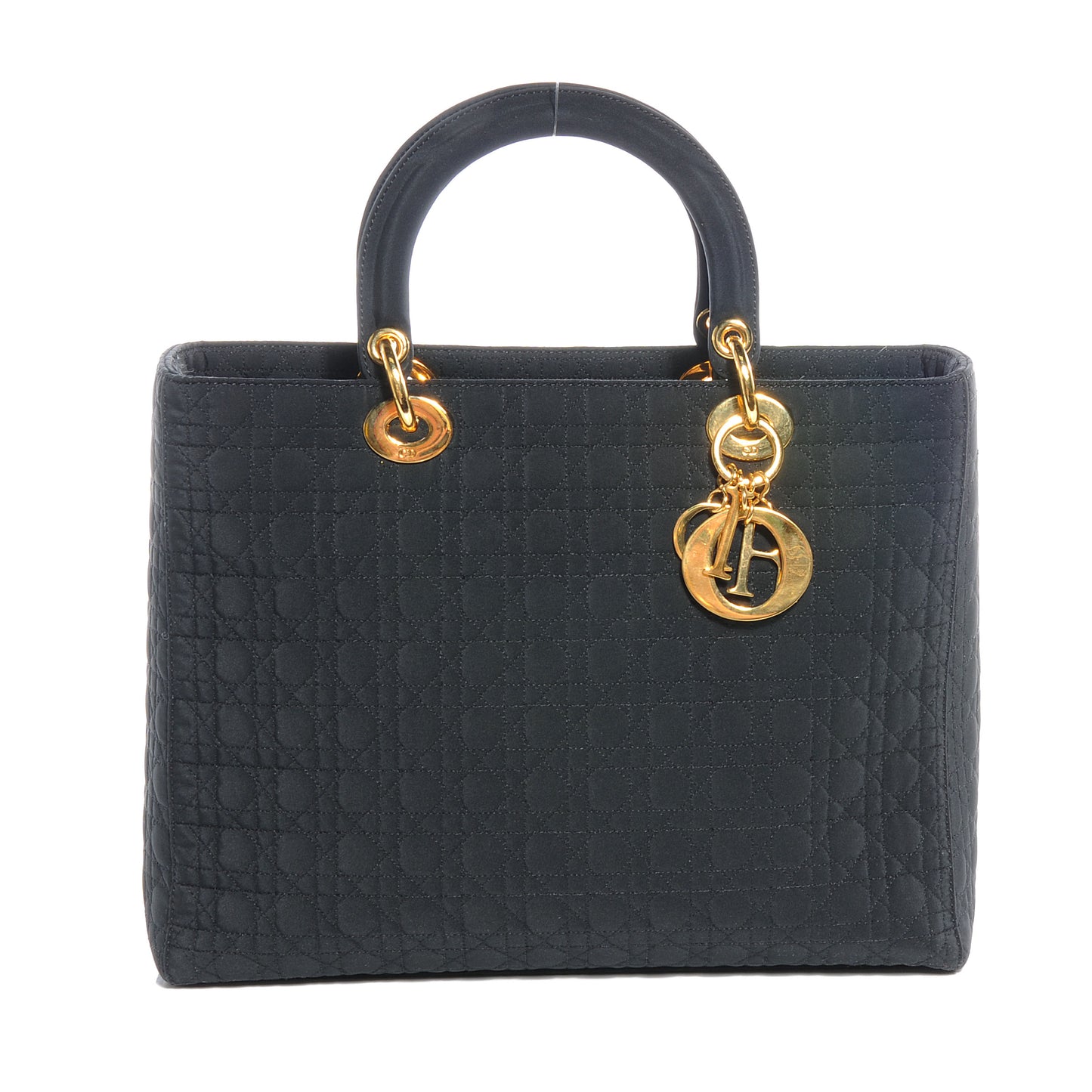 Nylon Cannage Large Lady Dior Black
