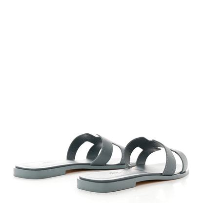 Hermes Epsom Oran Sandals 39.5 Gris Antarctique 4 of 9