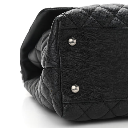 Chanel Caviar Quilted Medium Coco Handle Flap Black 9 of 12