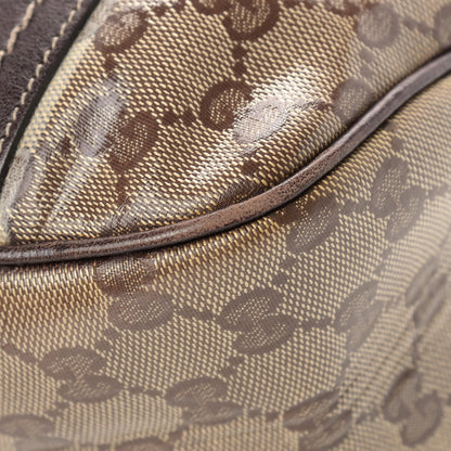 Gucci Crystal Monogram Duchessa Flap Shoulder Bag Dark Brown 10 of 14