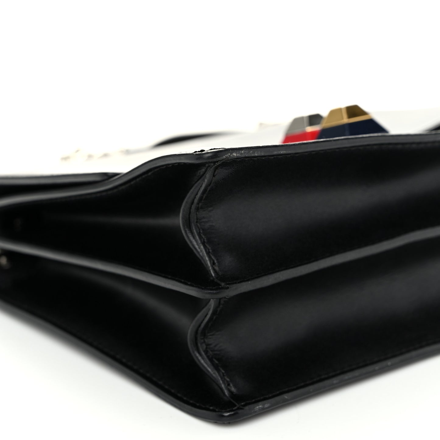Vitello Liberty Studded Small Kan I Shoulder Bag Black Multicolor