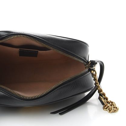 Gucci Calfskin Matelasse Small GG Marmont Chain Shoulder Bag Black 5 of 10