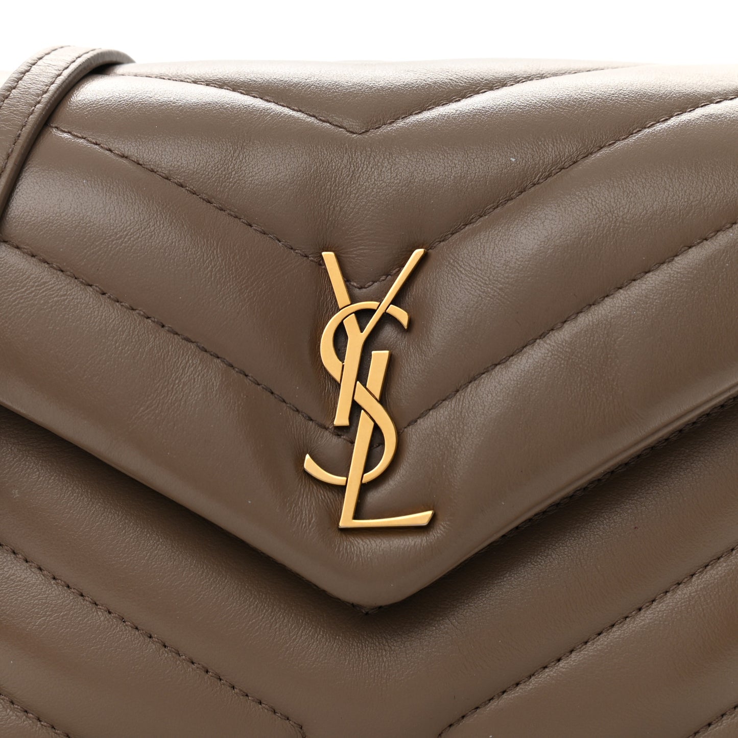 Calfskin Y Quilted Monogram Toy Loulou Crossbody Bag Taupe