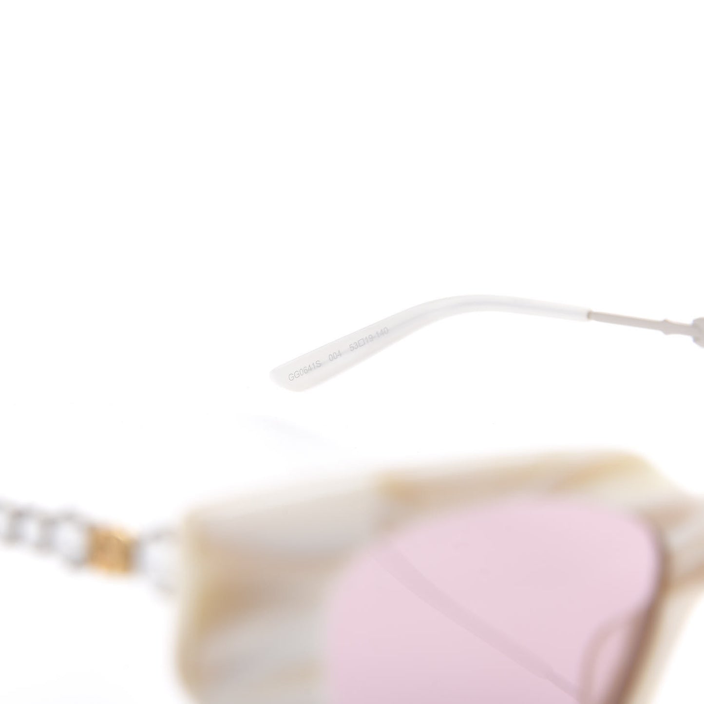Crystal Embellished Cat Eye GG0641S Sunglasses White