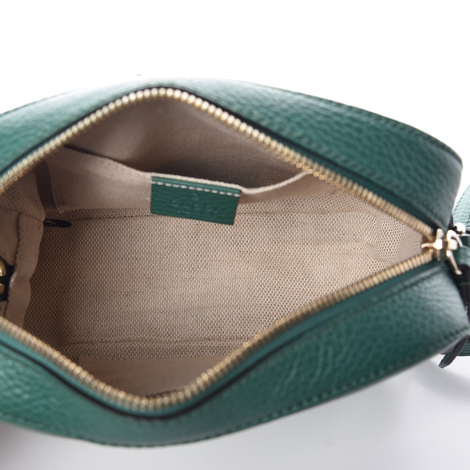 Gucci Pebbled Calfskin Small Soho Disco Bag Emerald Green 7 of 9