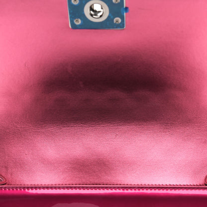 Chanel Metallic Patent Calfskin Quilted Medium Boy Flap Pink 11 of 11