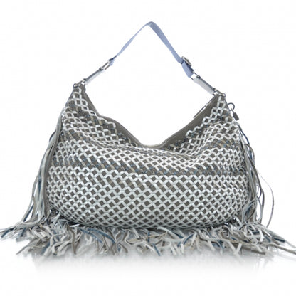 Marc Jacobs Woven Leather Boho Fringe Hobo 1 of 7