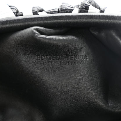 Bottega Veneta Nappa Zebra Print The Pouch Oversized Clutch White Black 6 of 8
