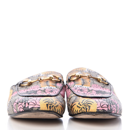 Gucci GG Supreme Monogram Bengal Womens Princetown Slippers 35 Beige Crop Pink 2 of 15