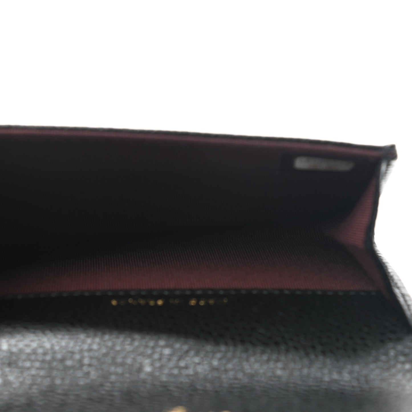 Caviar Quilted Flap Card Holder Black