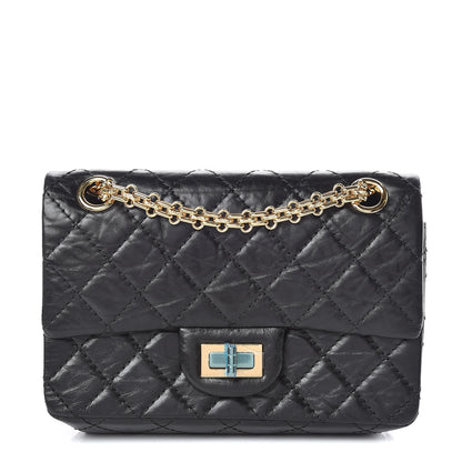 Chanel Aged Calfskin Quilted 2.55 Reissue Mini Flap Black 1 of 10