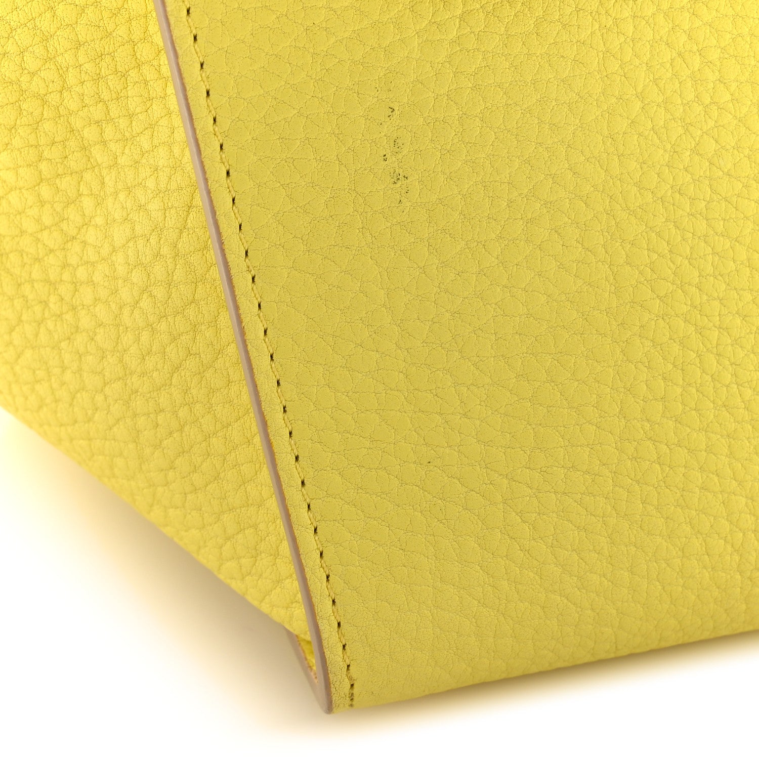 Celine Crisped Calfskin Mini Tie Knot Tote Fluo Yellow 13 of 15