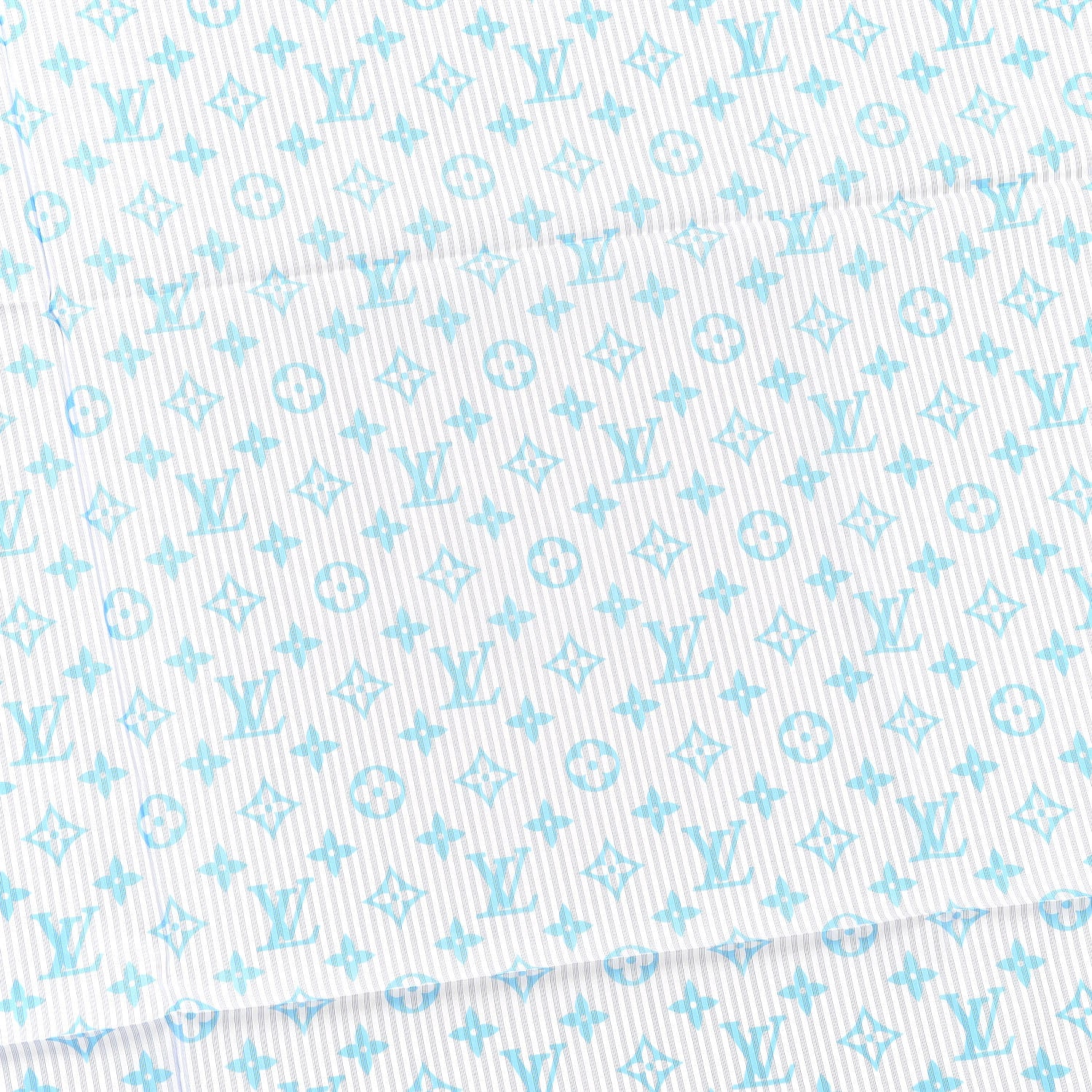 Louis Vuitton Silk Sur Mesure Square Scarf Blue 3 of 4
