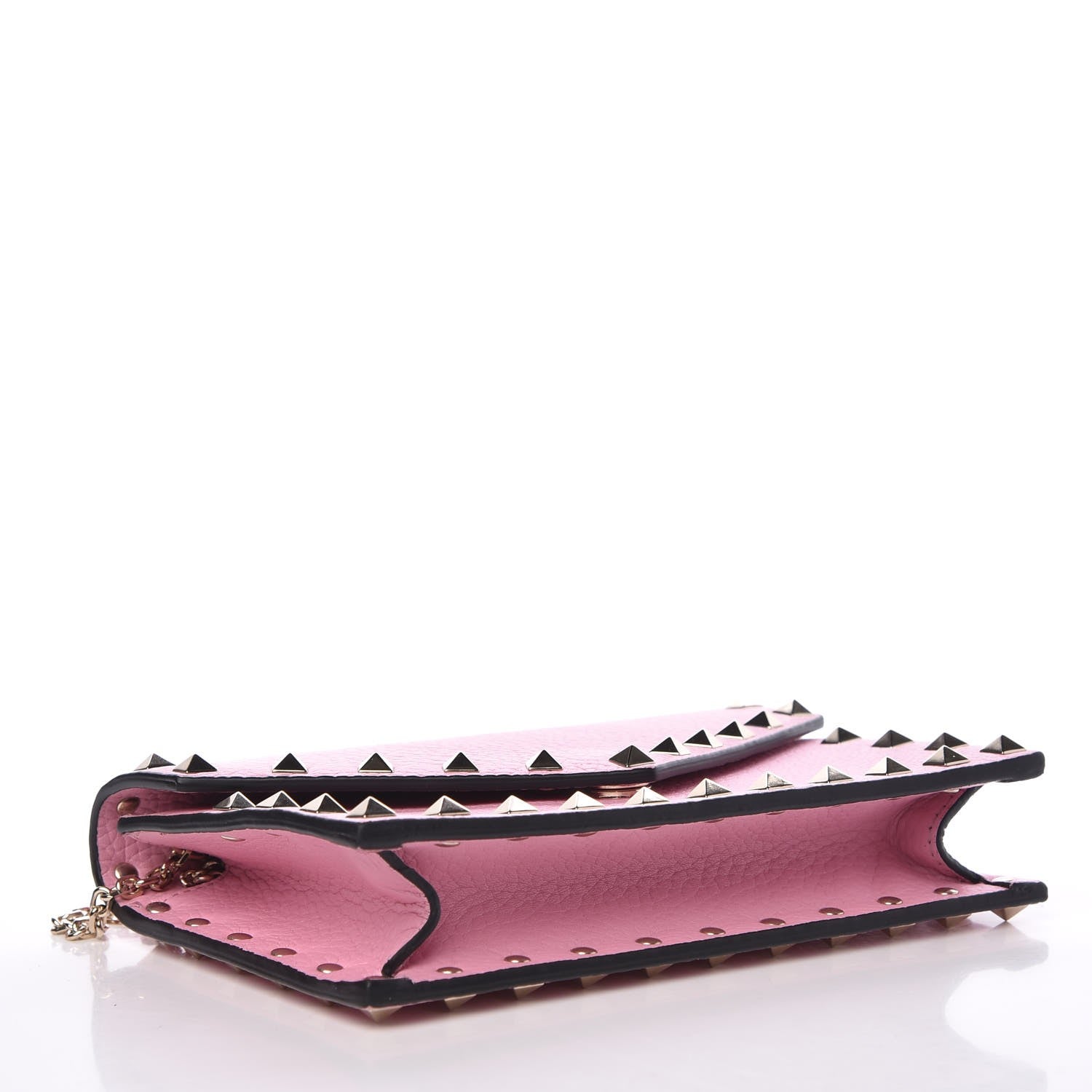 Valentino Garavani Grained Calfskin Rockstud Envelope Wallet on Chain Absolute 4 of 7