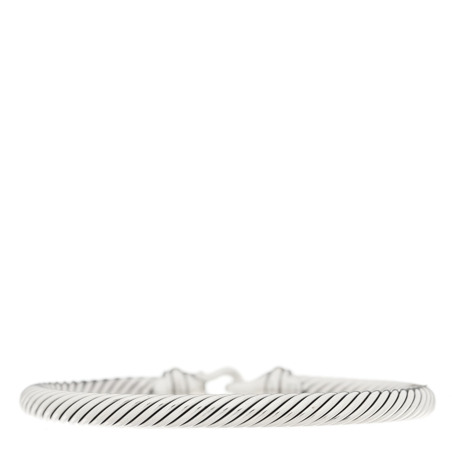 David Yurman Sterling Silver 18K Yellow Gold 5mm Cable Classic Buckle Bracelet 2 of 3