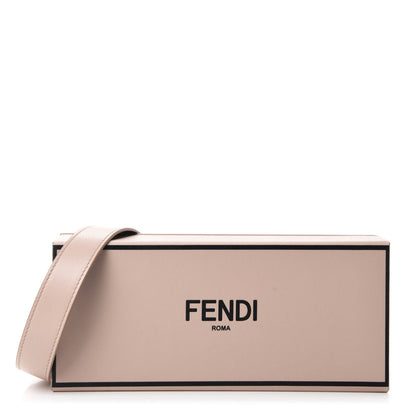 Fendi Vitello Fluffy Logo Horizontal Box Crossbody Bag Rosa Quarzo Black 1 of 11