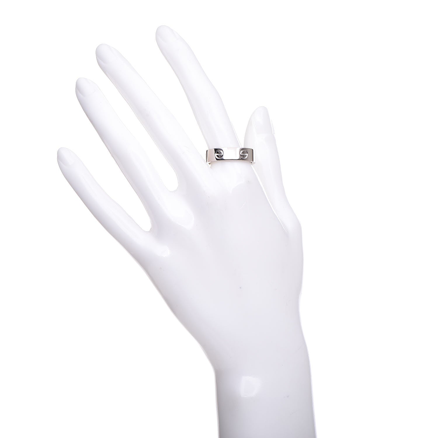 Cartier 18K White Gold 5.5mm LOVE Ring 61 9.5 2 of 5