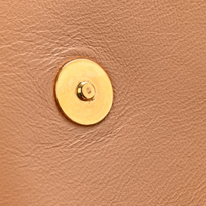 Louis Vuitton Lambskin Embossed Monogram Pochette Coussin Camel 13 of 15