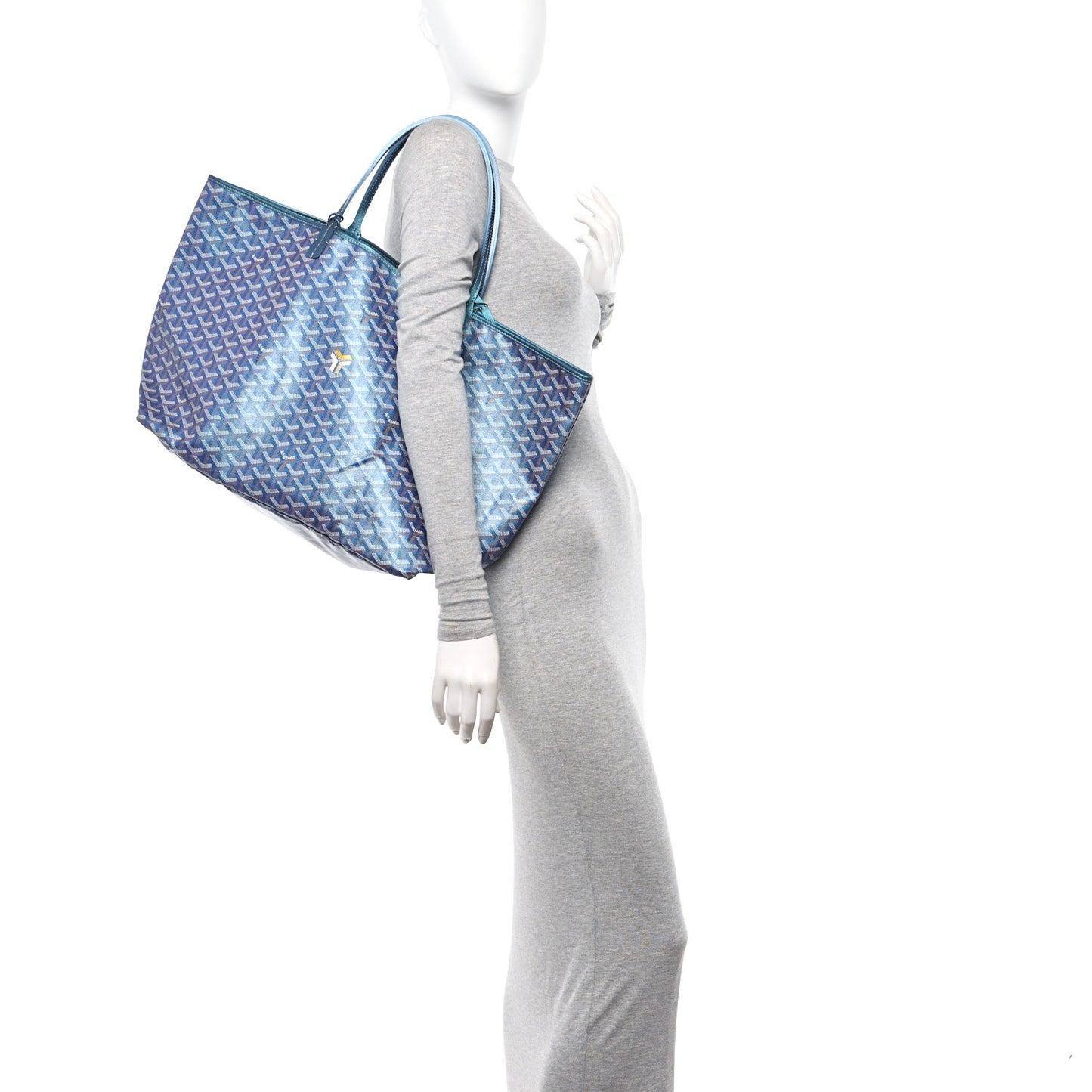 Iridescent Goyardine Saint Louis GM Pearly Blue