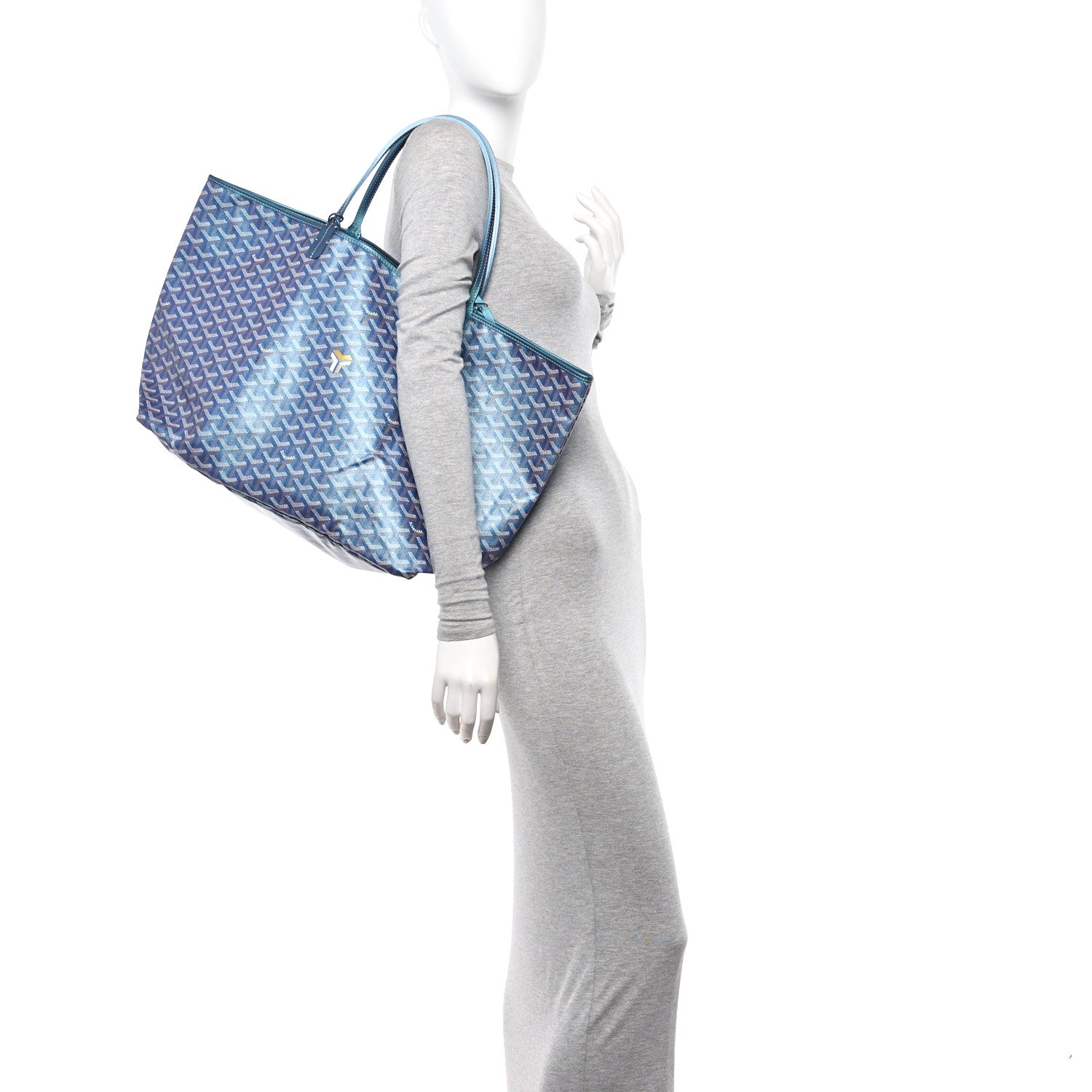 Goyard Iridescent Goyardine Saint Louis GM Pearly Blue 2 of 12