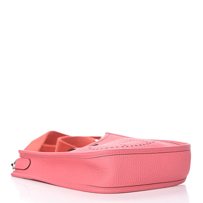 Hermes Taurillon Clemence Amazone Evelyne TPM Rose Azalee Rouge Pivoine 5 of 11