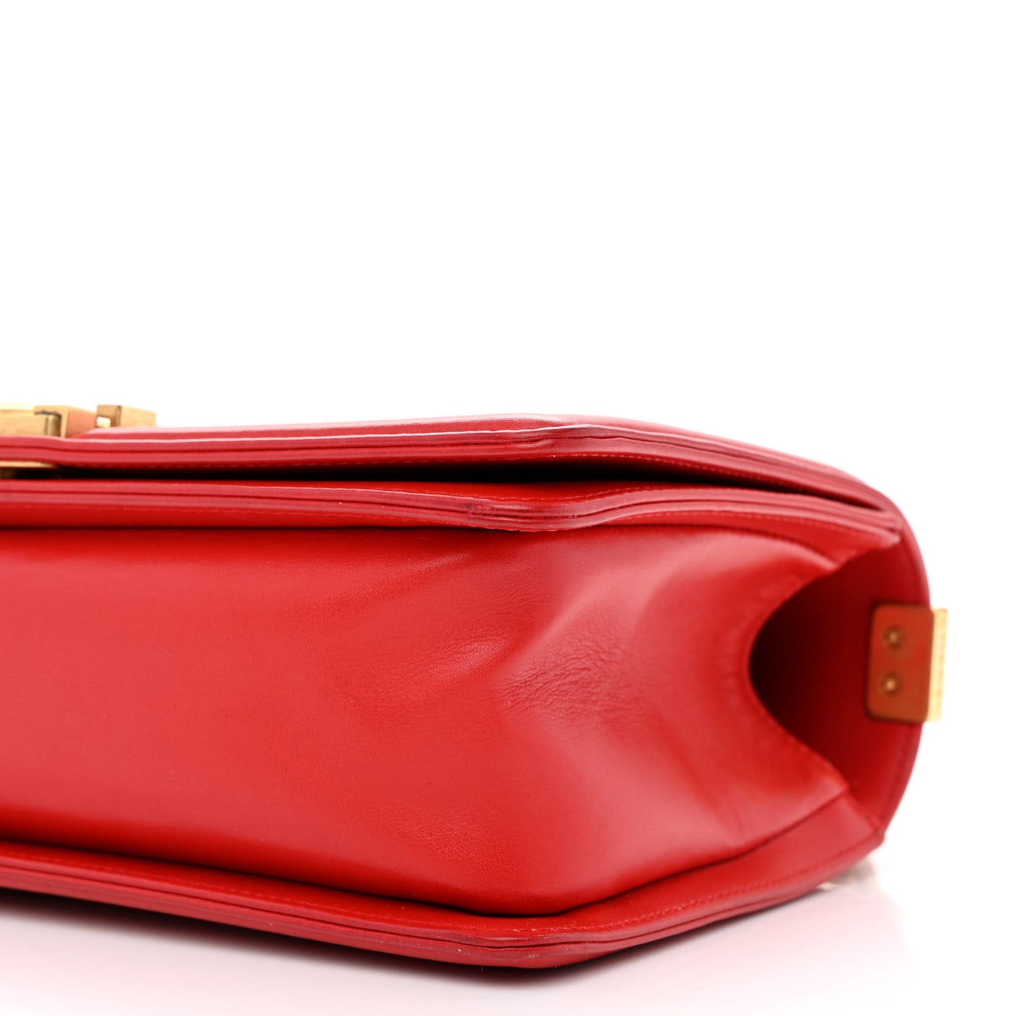 Snakeskin Medium Boy Flap Red