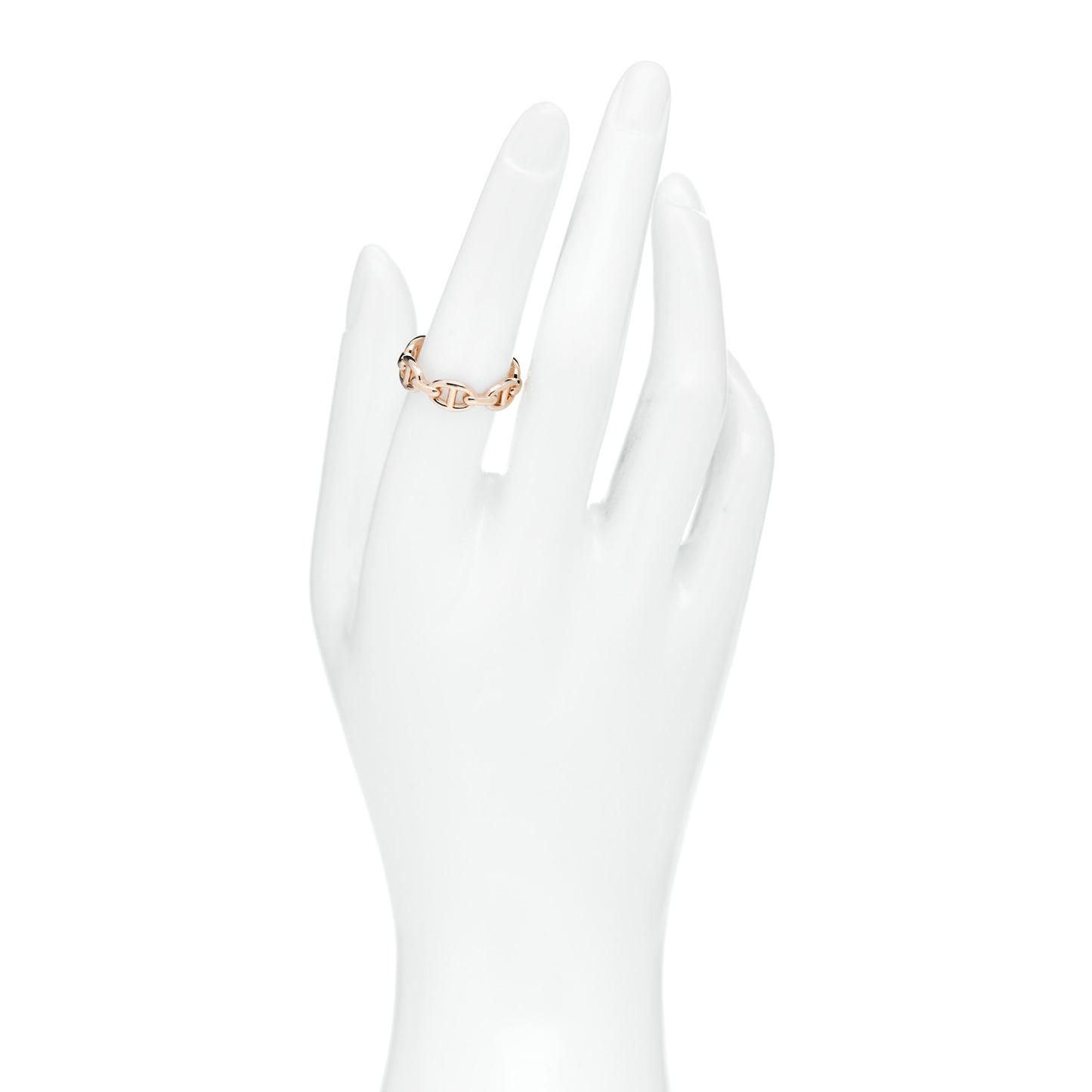 18K Rose Gold PM Chaine D'Ancre Enchainee Ring 55 7.25