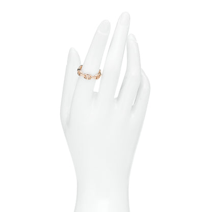 Hermes 18K Rose Gold PM Chaine D'Ancre Enchainee Ring 55 7.25 2 of 6