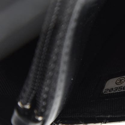 Chanel Patent Quilted Wallet On Chain WOC Black 8 of 9