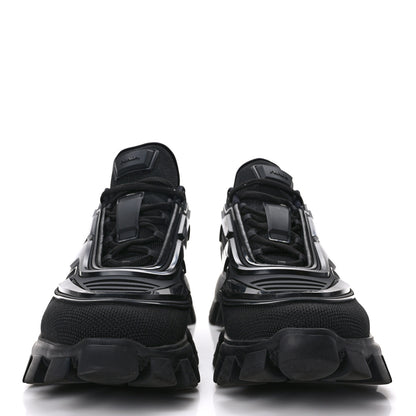 Prada Rubber Knit Fabric Mens Cloudbust Thunder Sneakers 10 Black 2 of 9