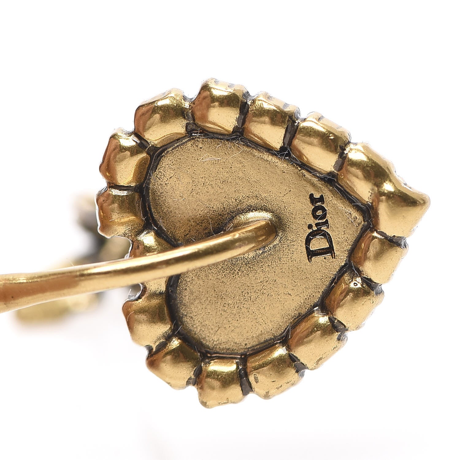Christian Dior Metal Bee J'Adior Earrings Aged Gold 4 of 4
