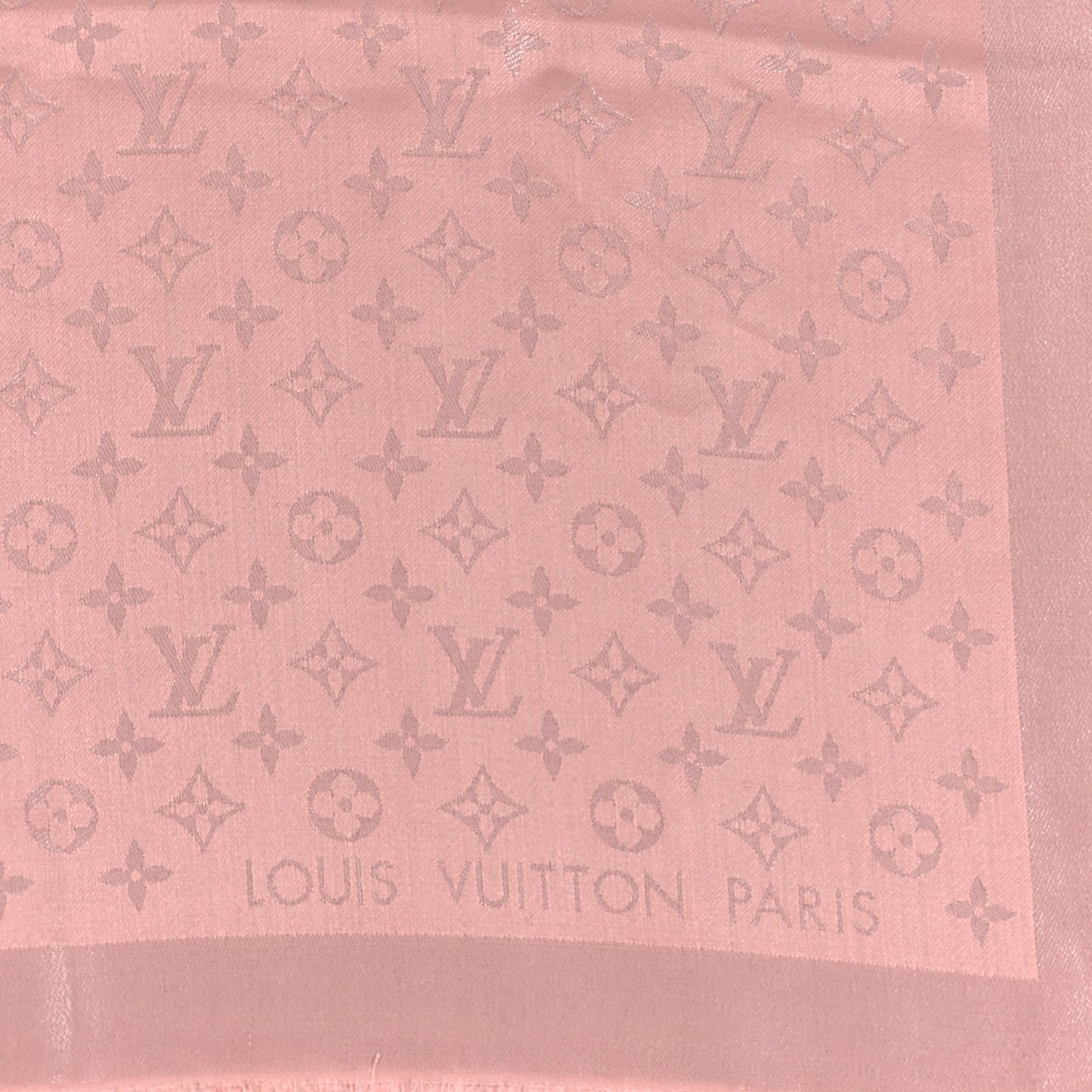 Silk Lurex Wool Monogram Shine Shawl Rose Velours