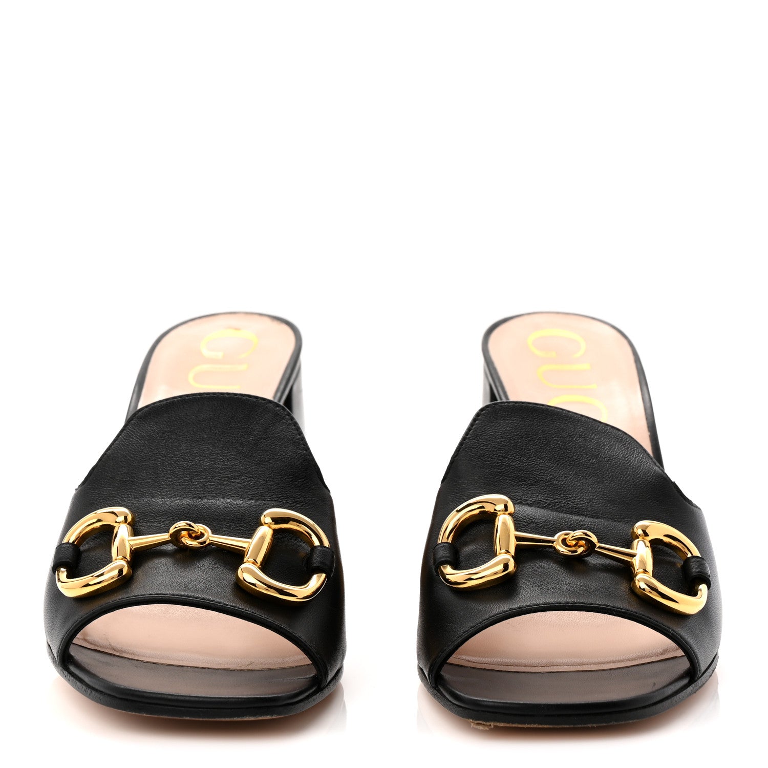 Gucci Nappa Horsebit 75mm Slide Sandals 39.5 Black 3 of 12