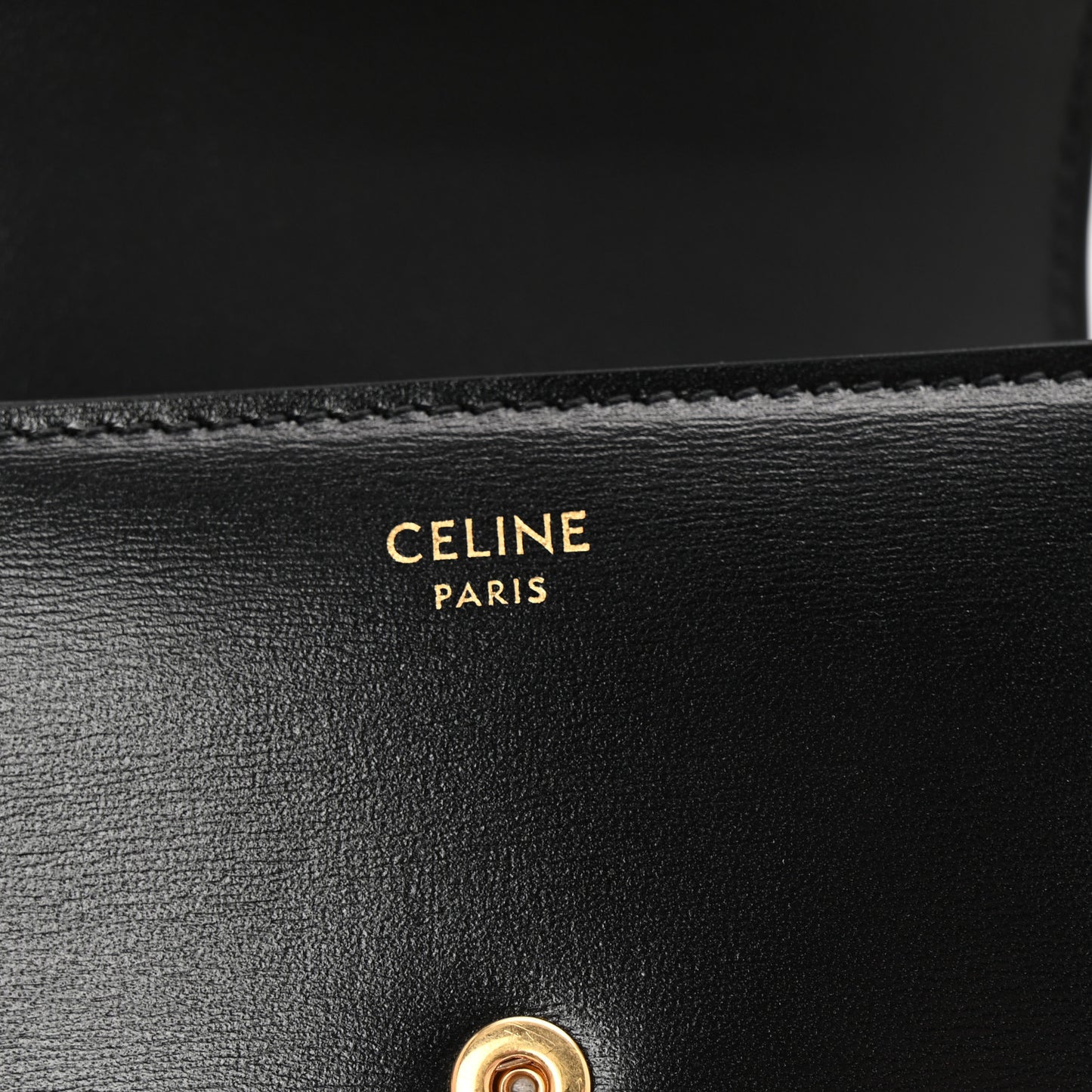 Shiny Smooth Lambskin Small Triomphe Wallet Black