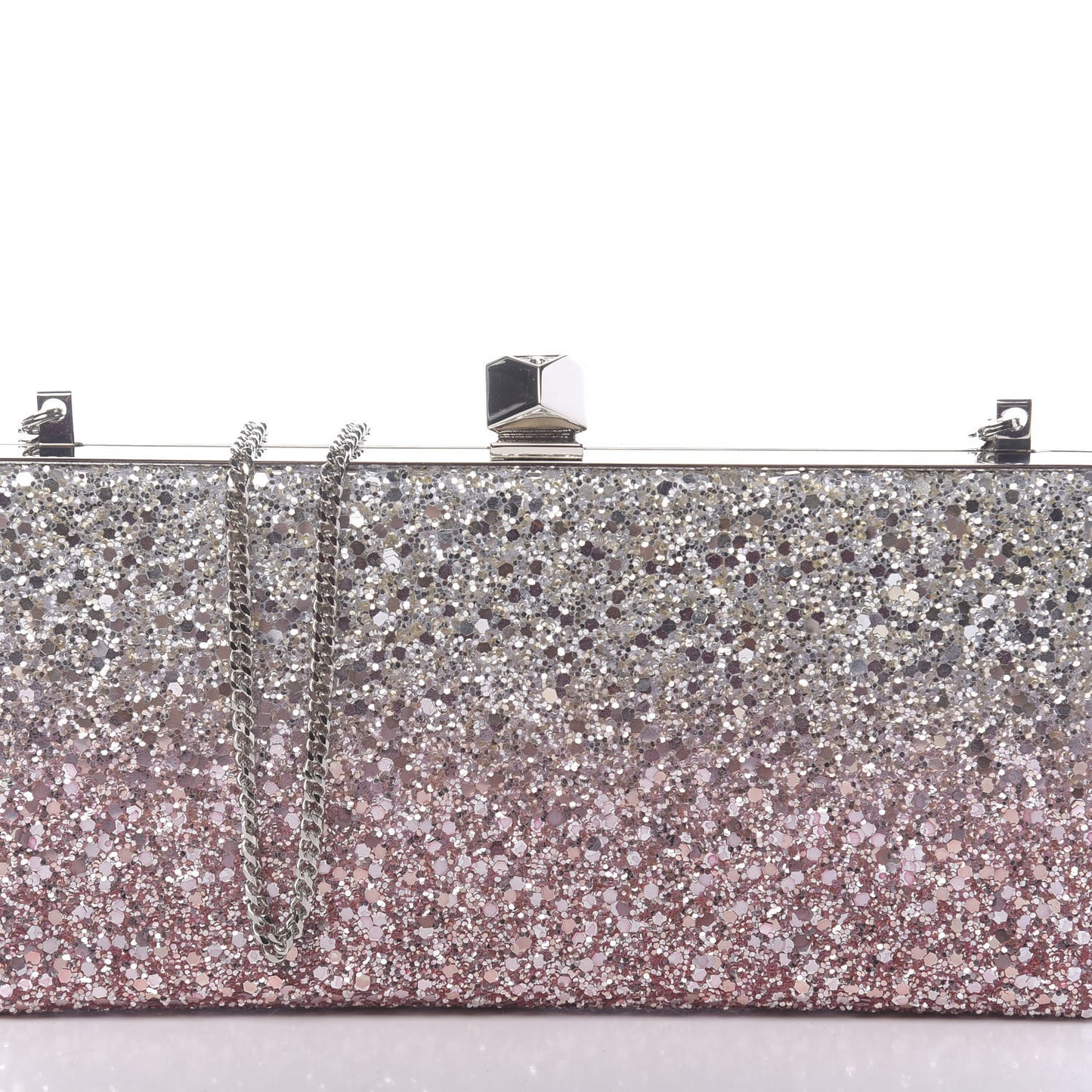 Coarse Glitter Celeste Clutch Pink Silver