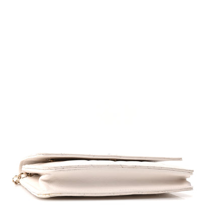 Chanel Caviar Quilted Wallet On Chain WOC White 4 of 11