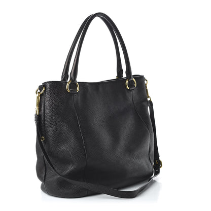 Prada Vitello Daino Tote Black 3 of 10