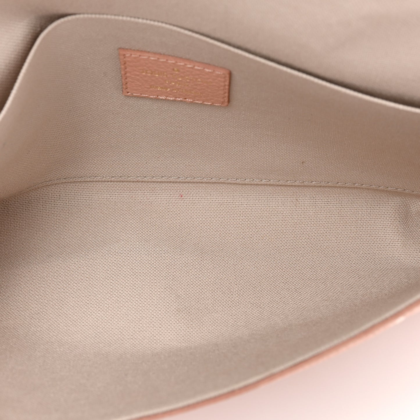 Empreinte Monogram Giant Felicie Pochette Chain Wallet Rose Trianon Creme