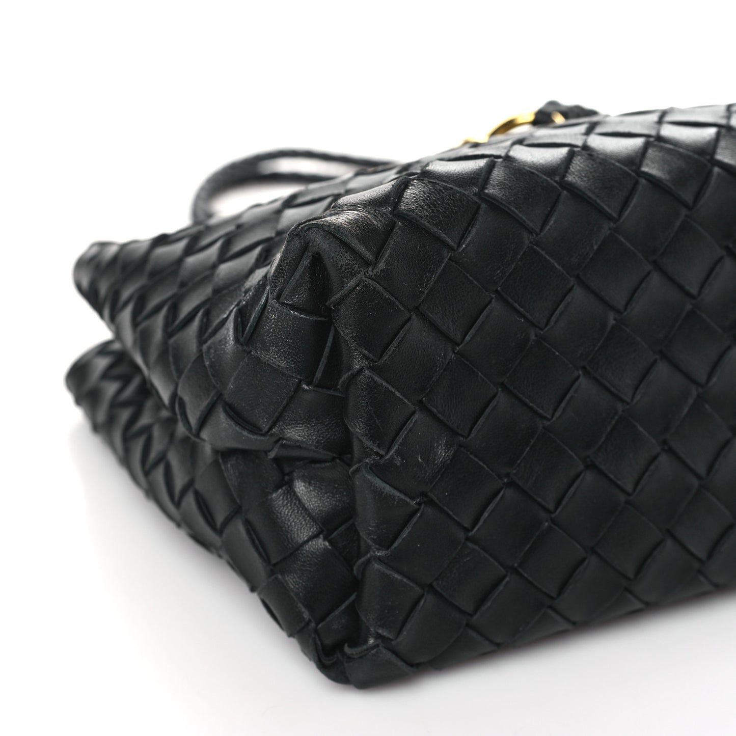 Nappa Intrecciato Small Andiamo Shoulder Bag Black